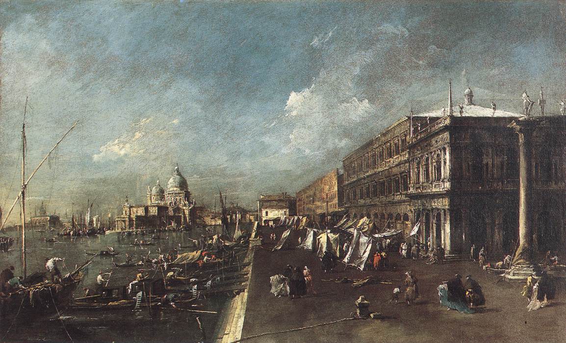 GRIMMER, Jacob View of the Molo towards the Santa Maria della Salute rg